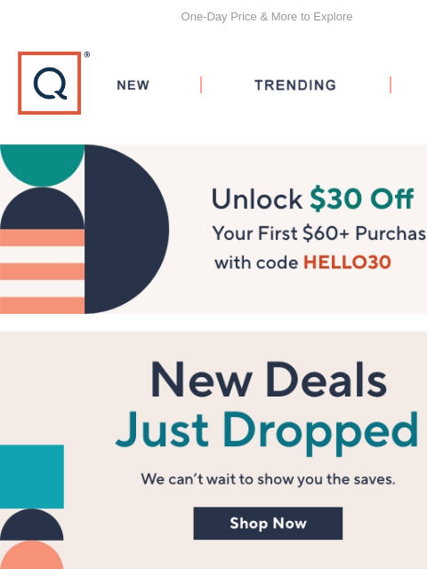 One-Day Price & More to Explore QVC New TRENDING DEALS Unlock $30 off Your First Purchase Deals American West Sale Fragrance offers Dress Sale SKincare Jewelry Clearance 25% Off Food Susan Graver