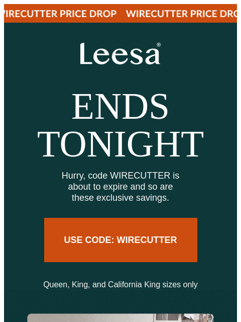 leesasleep newsletter: 🚨Your special code expires tonight 🚨