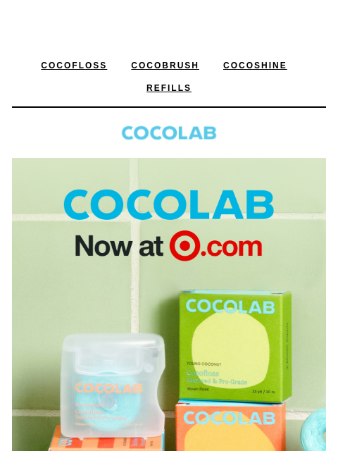 cocolab newsletter: Now available on target.com 🎯