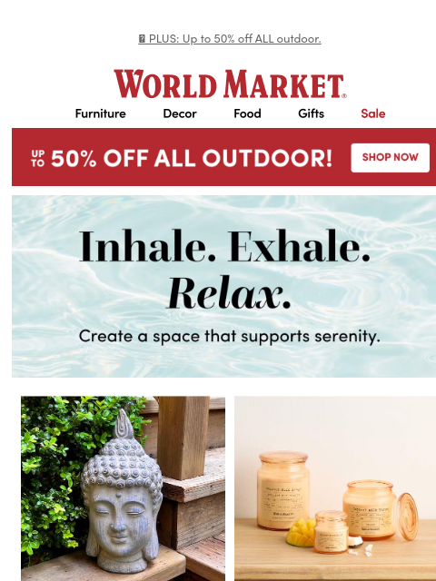 emailworldmarket newsletter: ✨ 🧘 ✨ Your happy place awaits.