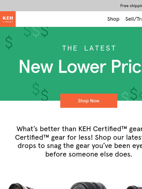 keh newsletter: The latest price drops are live 📦 💨