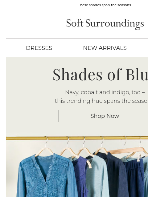 softsurroundings newsletter: Trending: It’s All About Blue.