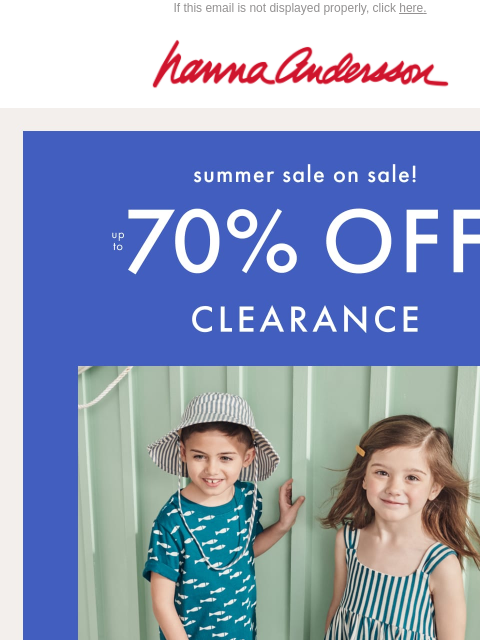 hannaandersson newsletter: Up To 70% Off: These Sale Favorites Are Flying