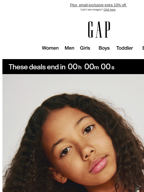 gap newsletter: Don't forget to shop your 40% off deal