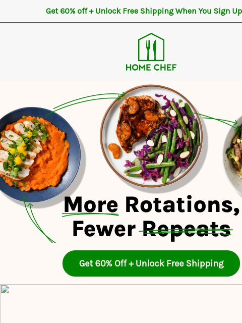 homechef newsletter: Sign up for even more menu variety!