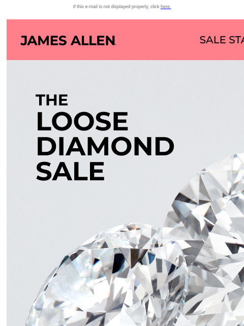 jamesallen newsletter: Our Loose Diamond Sale Has Arrived