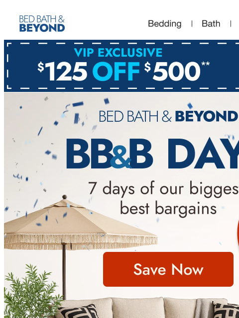 bedbathandbeyond newsletter: BB&B Days savings: Up to 70% off 🤩