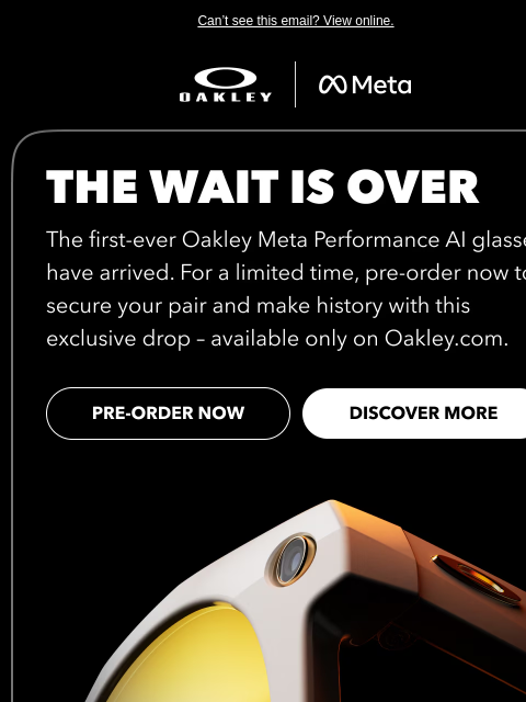 oakley newsletter: Pre-Order Your Oakley Meta Performance AI Glasses