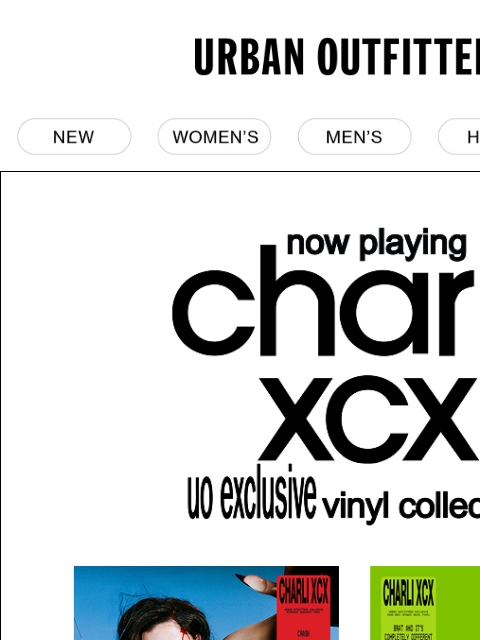urbanoutfitters newsletter: Charli xcx: uo exclusive vinyl collection