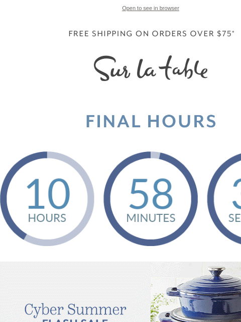 surlatable newsletter: ⏲ The Clock is Ticking. Last Call to Save up to 50...