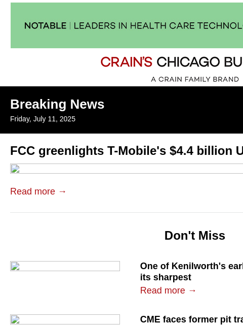 crainalerts newsletter: FCC OKs U.S. Cellular deal