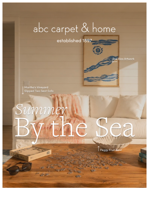 abchome newsletter: Shop the Look: Summer by the Sea