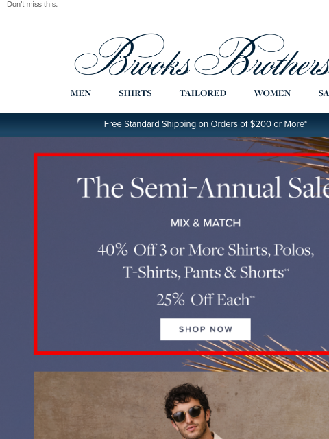 brooksbrothers newsletter: Up to 40% off shirts, polos, shorts & more