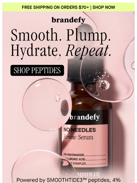 brandefyskin newsletter: Don't skip peptides this summer