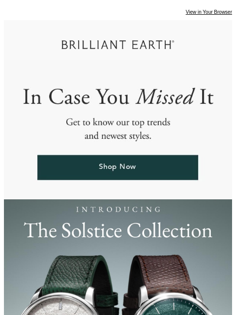 brilliantearth newsletter: ICYMI: Summer's hottest styles