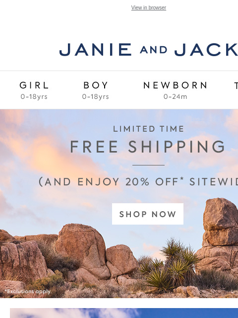 Discover summer essentials and more. View in browser Stores Janie and Jack Girl Boy Newborn Tween Janie and Jack Girl Boy Newborn Tween Girl Boy Newborn Girl Newborn Boy Accessories Sale Gift Services