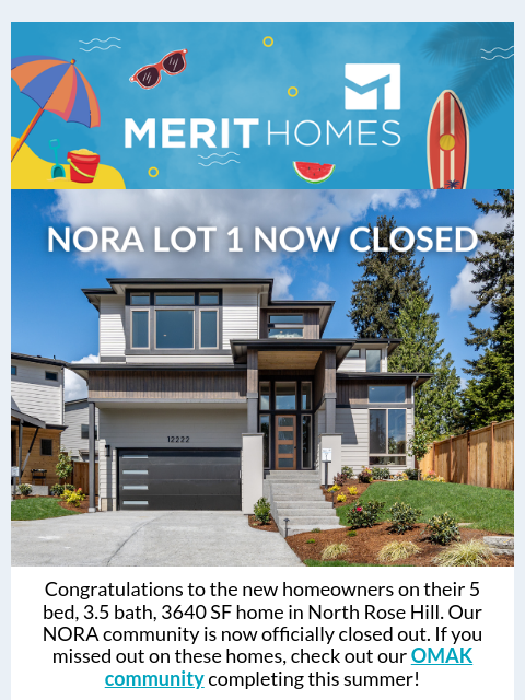 We are thrilled to debut Cedar Lot 8 next weekend. Stop by our model home open houses this weekend to explore ALL new homes coming this summer >> Summer 2024 Header Image (3) NORA is now closed