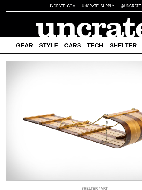 Uncrate Supply John Pawson: Making Life Simpler John Pawson: Making Life Simpl / $100 LEGO Atari 2600 LEGO Atari 2600 / $240 Porsche: Artifacts Porsche: Artifacts / $250 Lunar Logic Moonstruck Love