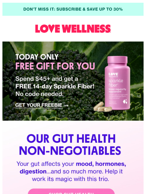 lovewellness newsletter: ✨FREE Sparkle Fiber alert! ✨