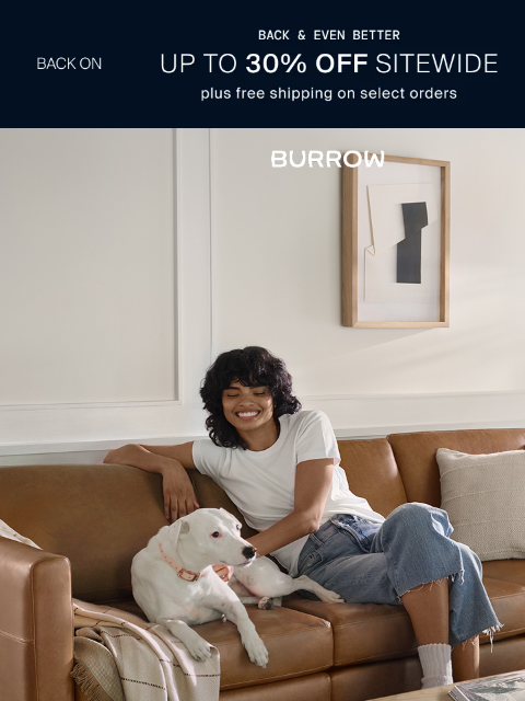 burrow newsletter: Sit in style. Save on our new Plus Series.