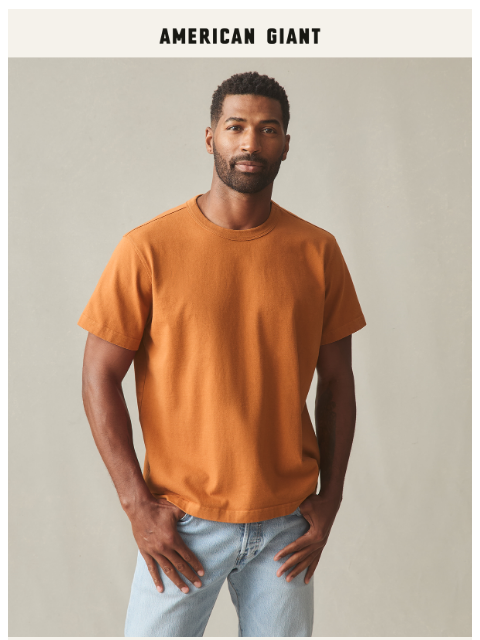 american-giant newsletter: Everest Tee Now in Leather Brown