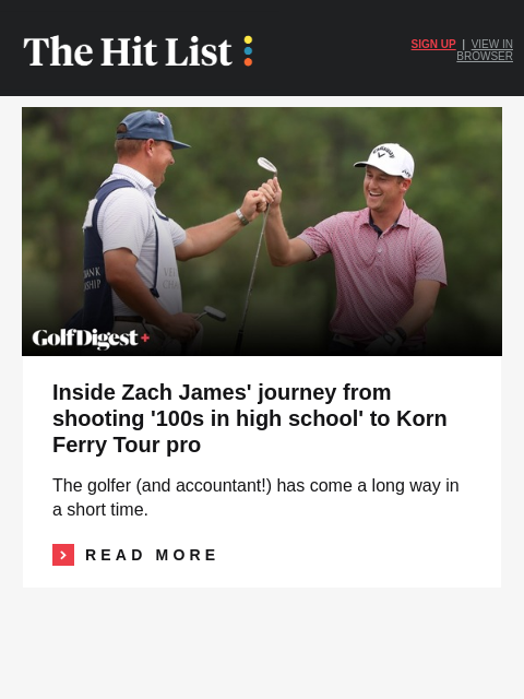 golfdigest newsletter: Charles Barkley's best American Century round in 3...