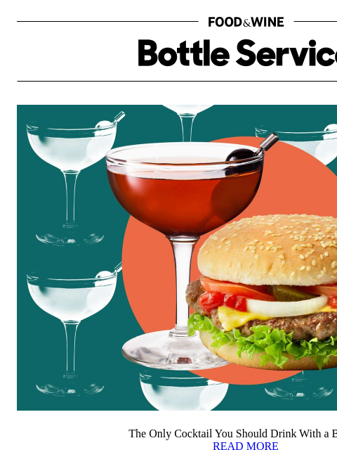 foodandwine newsletter: The Only Cocktail You Should Drink With a Burger