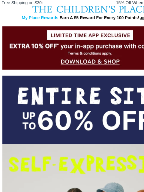 childrensplace newsletter: Up to 60% Off Trending *New* Arrivals + Get an ext...