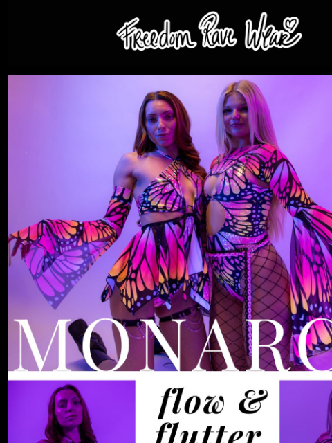 freedomravewear newsletter: Monarch Restocked!!!
