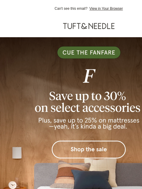 tuftandneedle newsletter: A sale you can’t ignore