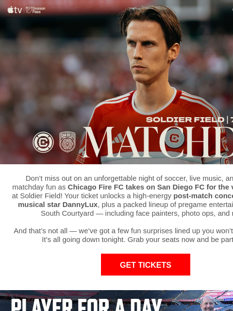 chicagofirefc newsletter: TONIGHT: Chicago Fire vs San Diego FC