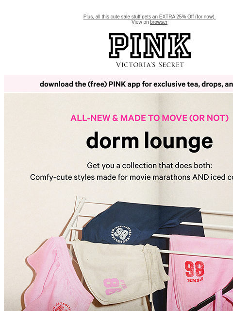vspink newsletter: NEW Dorm Lounge Collection 🛋️