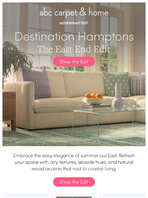 abchome newsletter: Destination: Hamptons 🐚