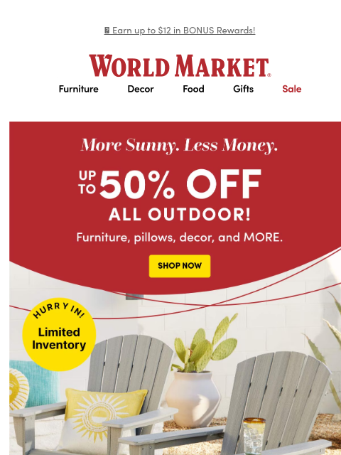 emailworldmarket newsletter: ☀️😌 🪷 Backyard bliss for every budget.
