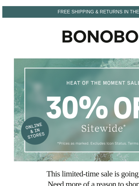 bonobos newsletter: These 30% Off Styles Are Going Fast