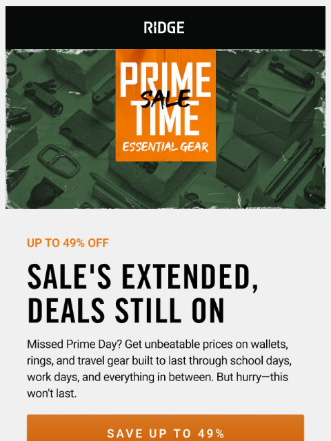 ridge newsletter: Missed Prime Day?
