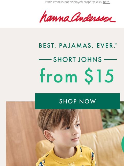 hannaandersson newsletter: PJs From $15 Ends Today 😱