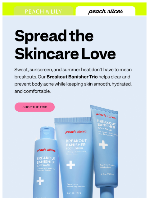 peachandlily newsletter: Smooth skin, all summer long