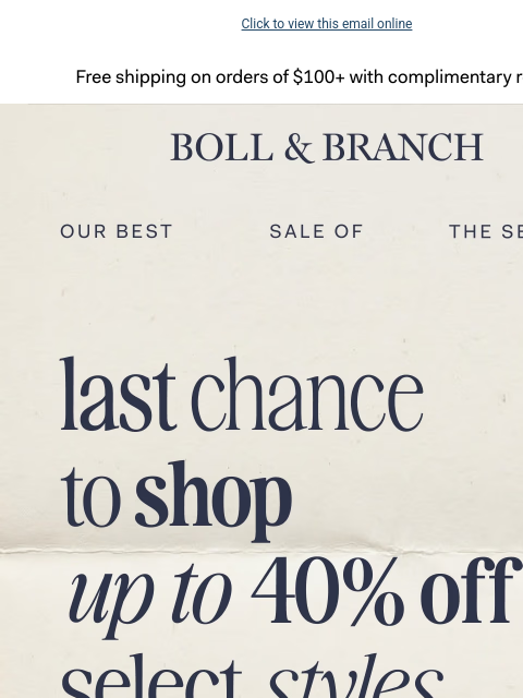 bollandbranch newsletter: Going, going…almost gone ⏰