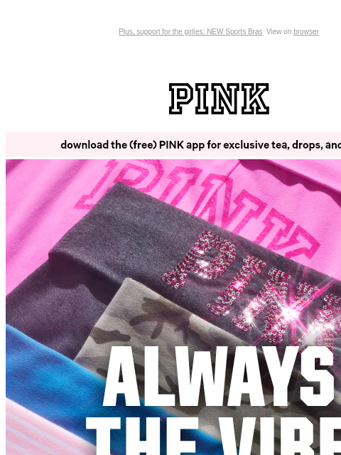 vspink newsletter: Fresh Foldover Flares for Fall 🍂