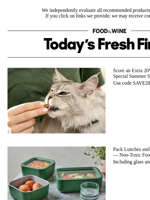 foodandwine newsletter: Pack Lunches Worry Free — Non-Toxic Food Storage S...