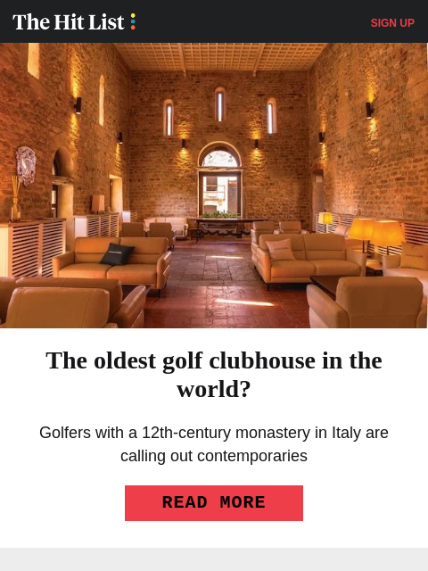 golfdigest newsletter: The oldest golf clubhouse in the world?