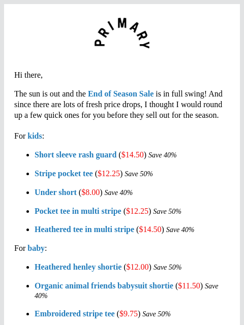 primary newsletter: Now 40-50% Off: Your Price Drop Roundup!
