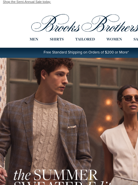 brooksbrothers newsletter: The summer sweater guide & 40% off sitewide