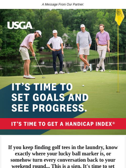 golfdigest newsletter: It’s time to set goals and see progress…