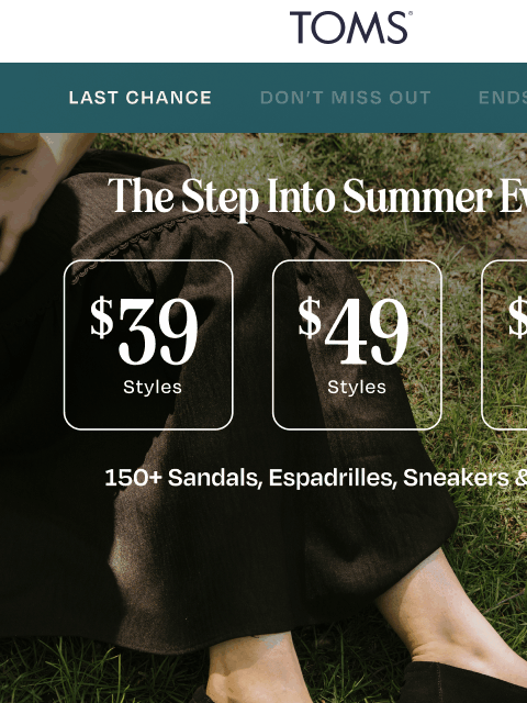 toms newsletter: Only Hours Left: Summer Styles Under $60