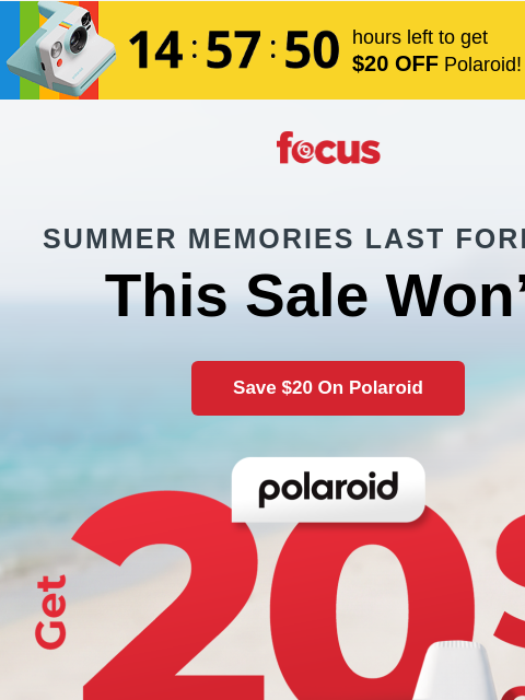 focuscamera newsletter: This is it: our Polaroid Sale ends at midnight