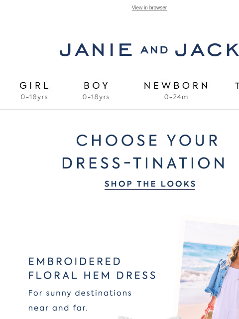 janieandjack newsletter: Dresses for wear-ever you go...