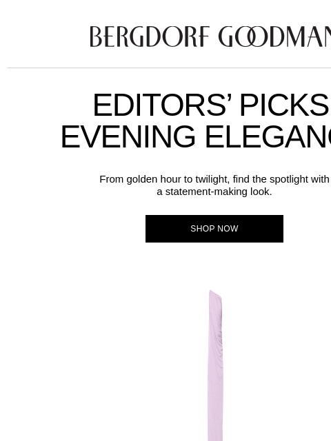 bergdorfgoodman newsletter: Editors’ Picks: Evening Elegance