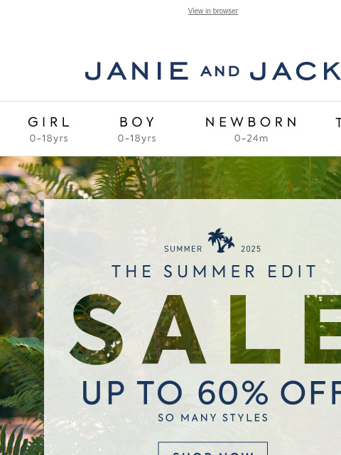 janieandjack newsletter: A sundress standout + up to 60% off